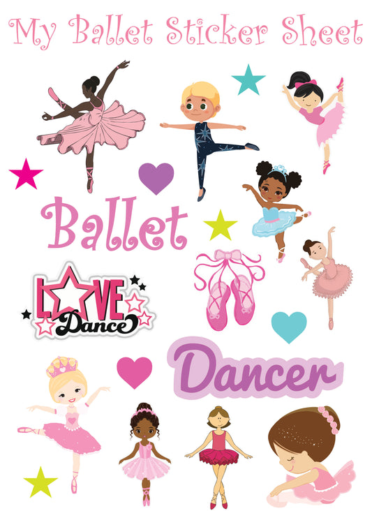 Kids Ballet Sticker Sheet